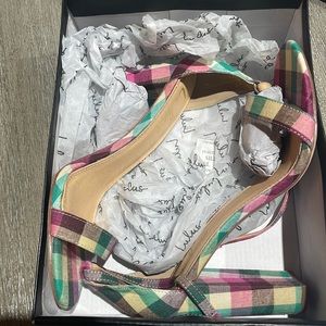 Lulus multi color, plaid heels